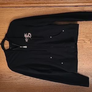 Harley Davidson Woman's Zip-Up Hoodie Size Large Sweatshirt Fitted